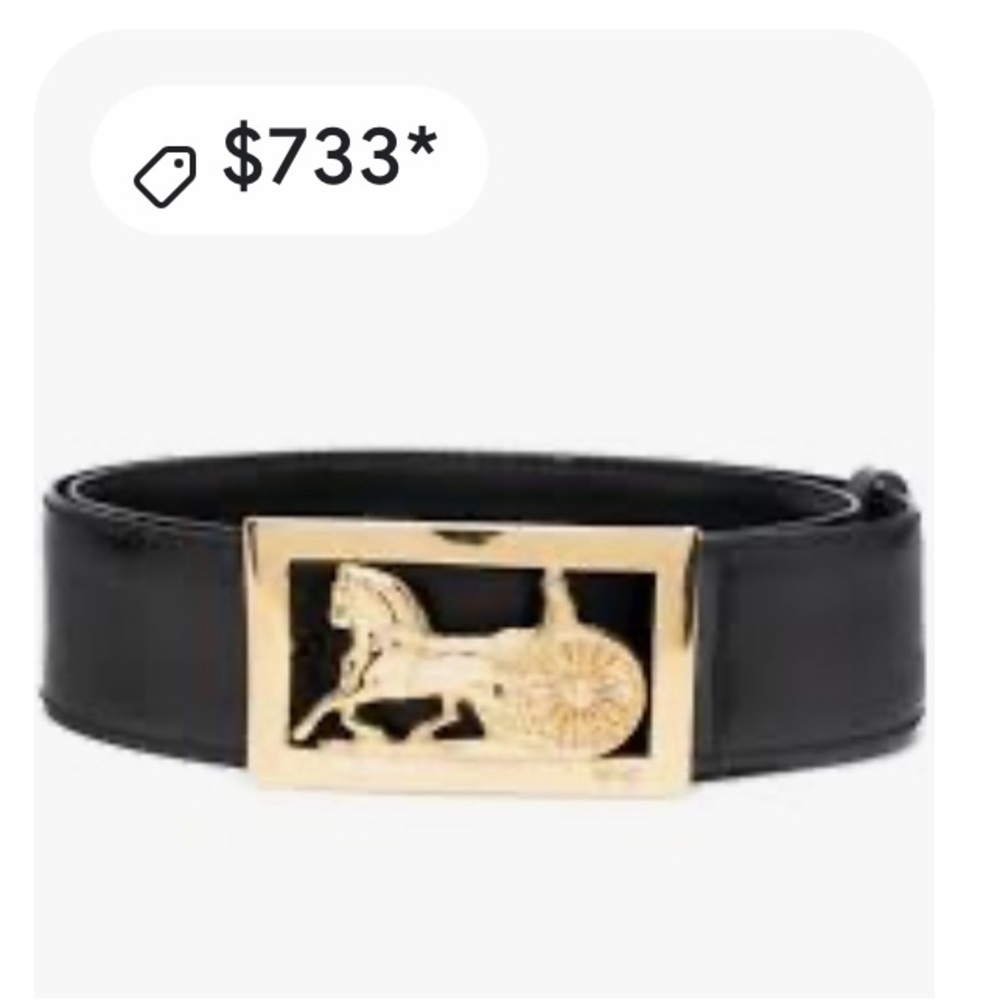 Celine reversible black and brown belt .